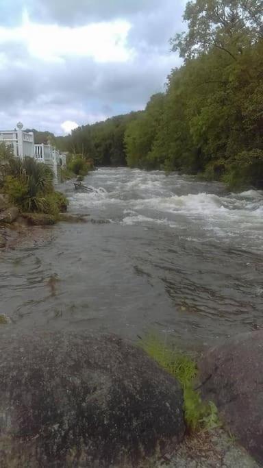 Stunning 3 Bed Riverside Cabin In Snowdonia Caeathro Exteriör bild